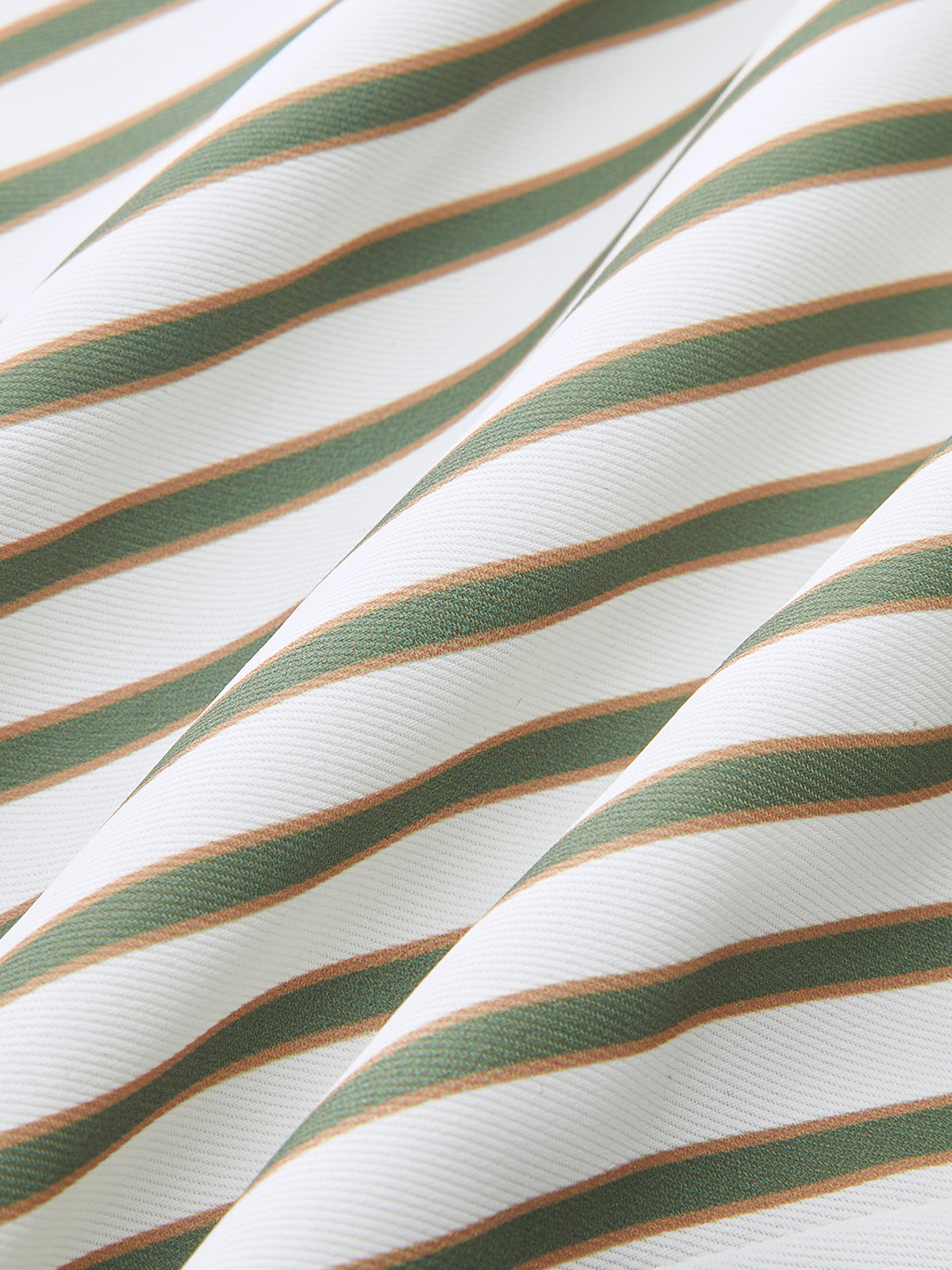 Çizgili Metal Yuvarlak Yaka Gömlek Kemerli