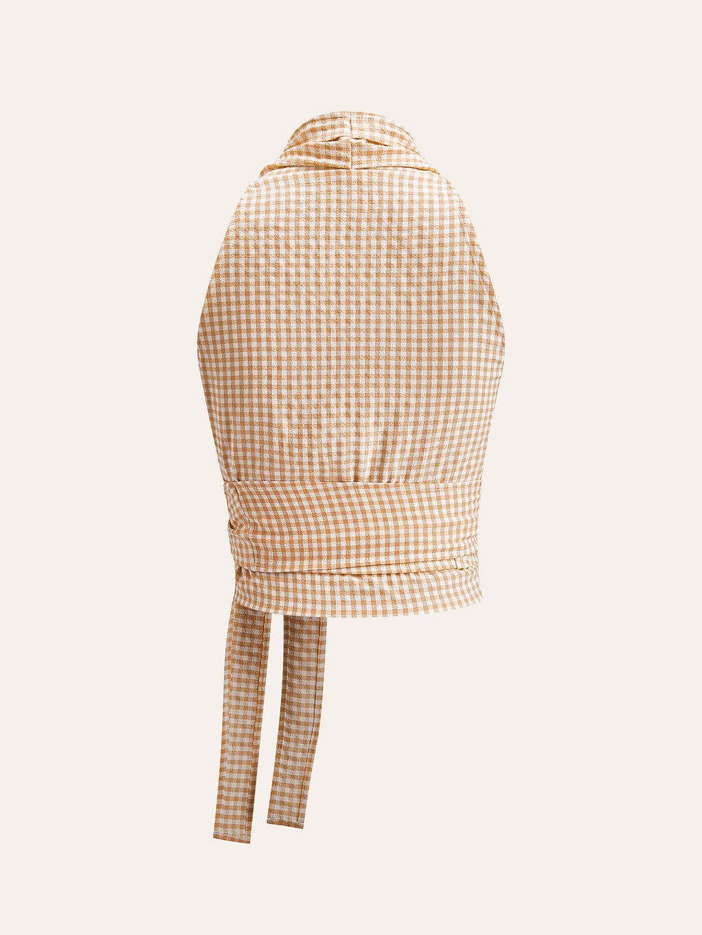 Gingham Halter Wrap Üst