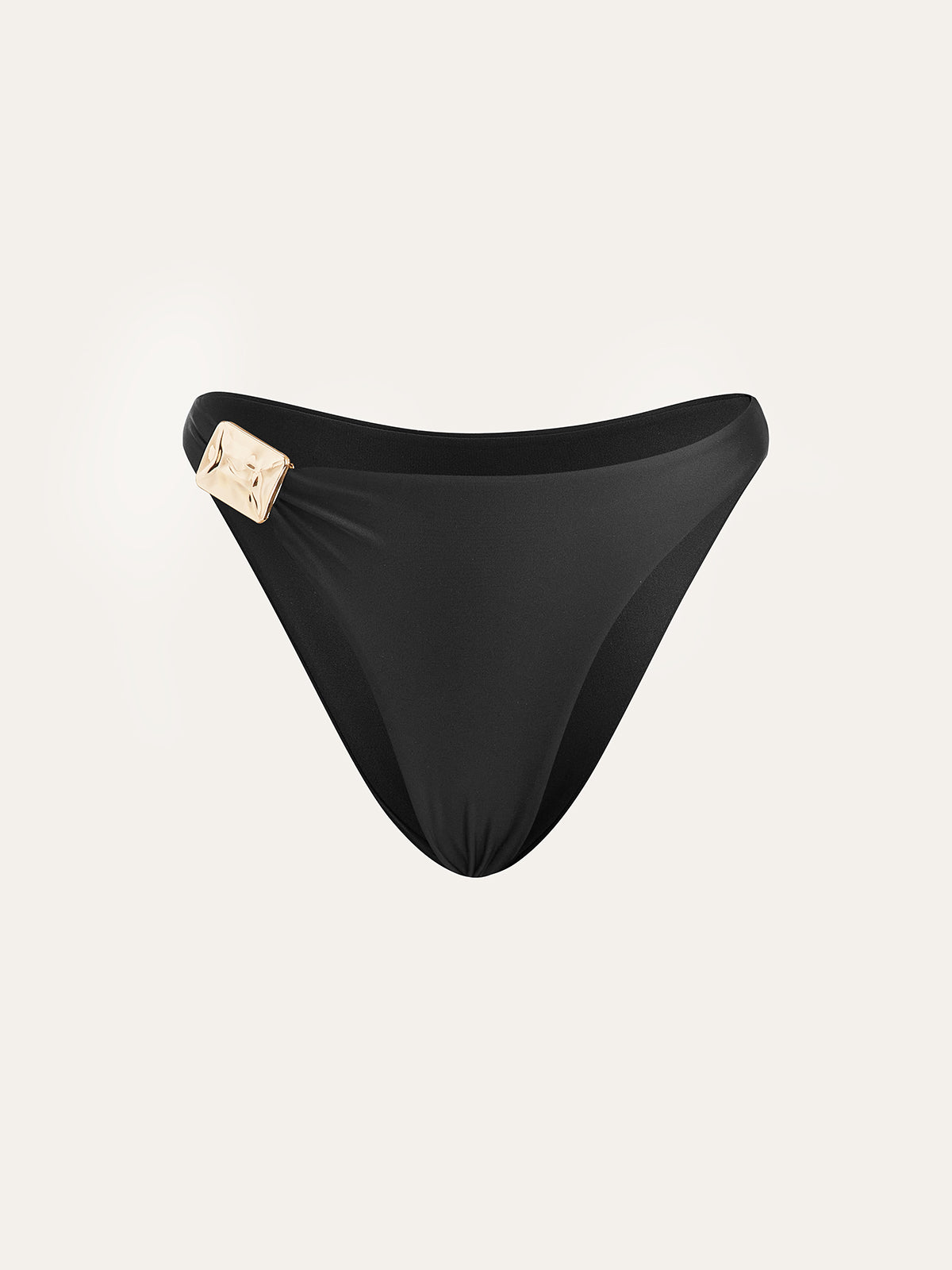 Altın Metalik Detaylı Bikini Altı