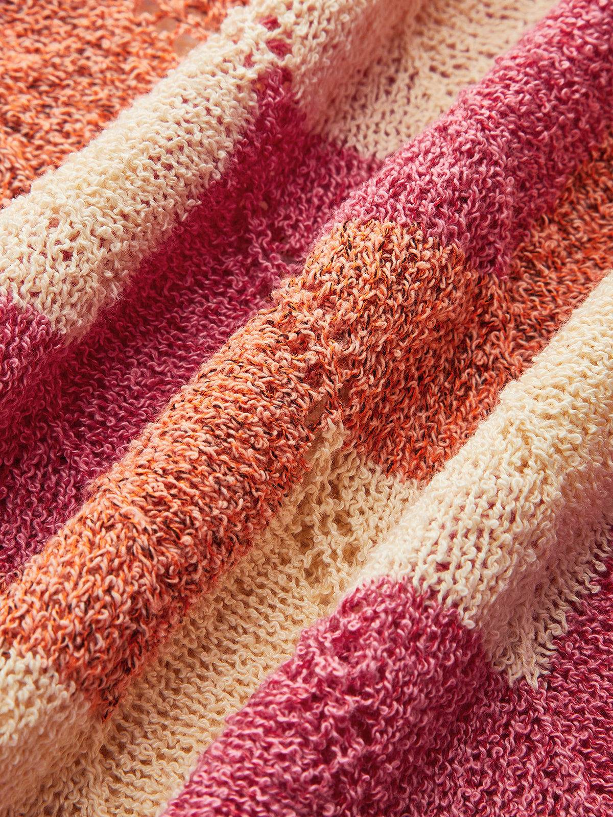 Renk Bloklu Halter Düğümlü Bölünmüş Kazak Elbise