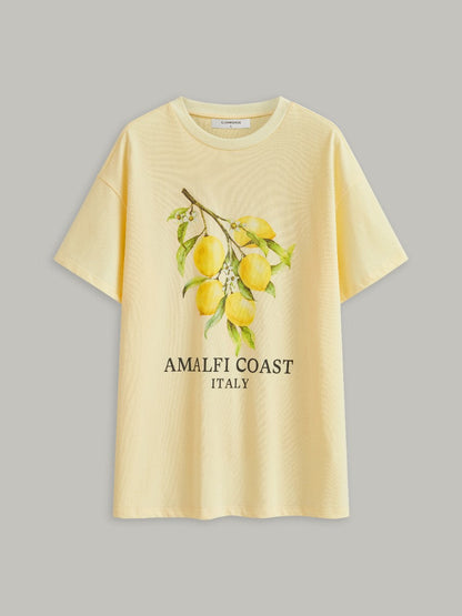 Pamuklu Baskılı Büyük Boy Tişört