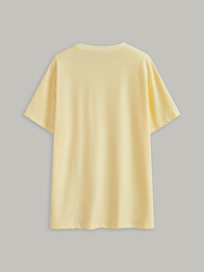 Pamuklu Baskılı Büyük Boy Tişört