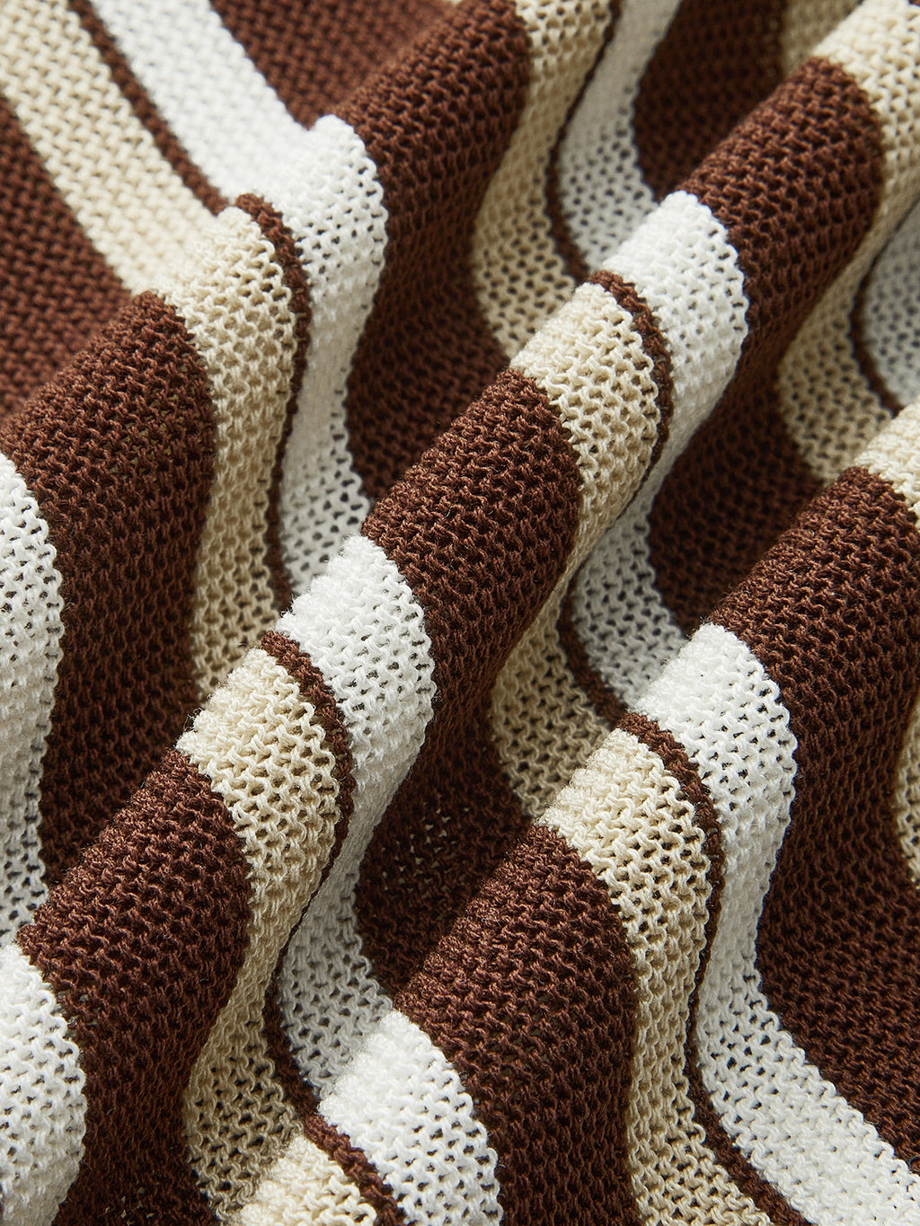 Çizgili Düğmeli Örgü Üst