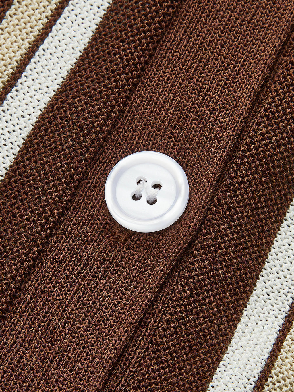 Çizgili Düğmeli Örgü Üst