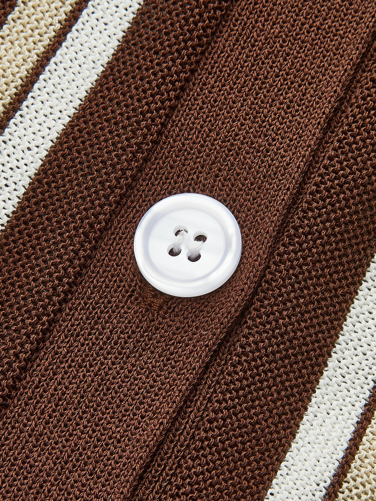 Çizgili Düğmeli Örgü Üst