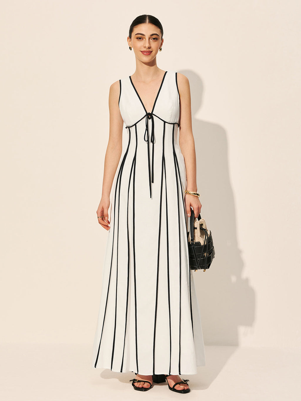 Cepli Kontrast Kesim Elbise