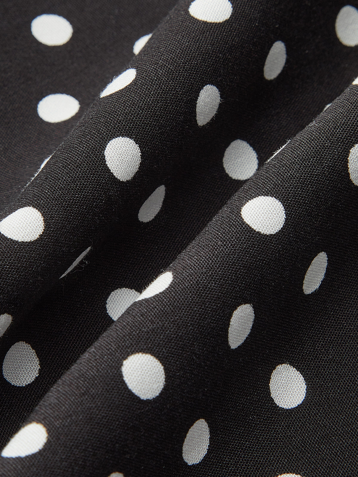 Polka Dot Dantel-Kenar Elbise