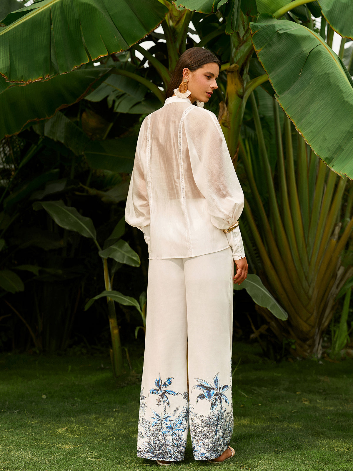 Şeffaf Puf Kollu Bluz