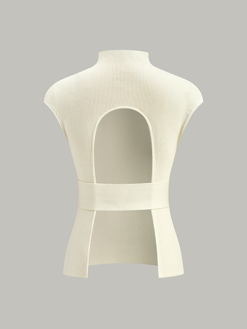 Sırtı Açık Yivli Örgü Üst