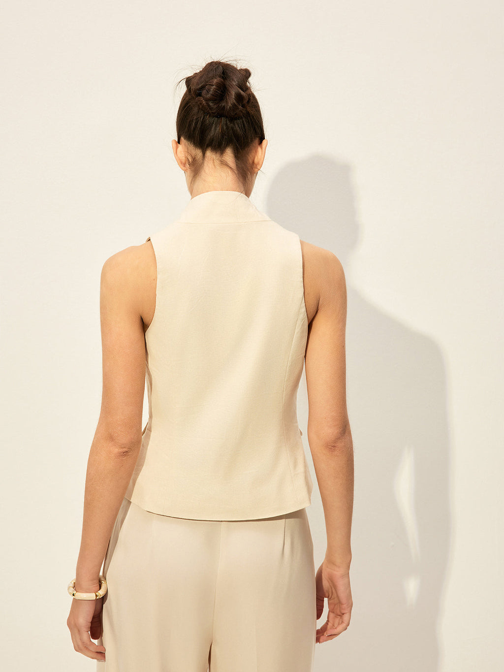 Pamuk & Keten Dekor Cepli Yelek