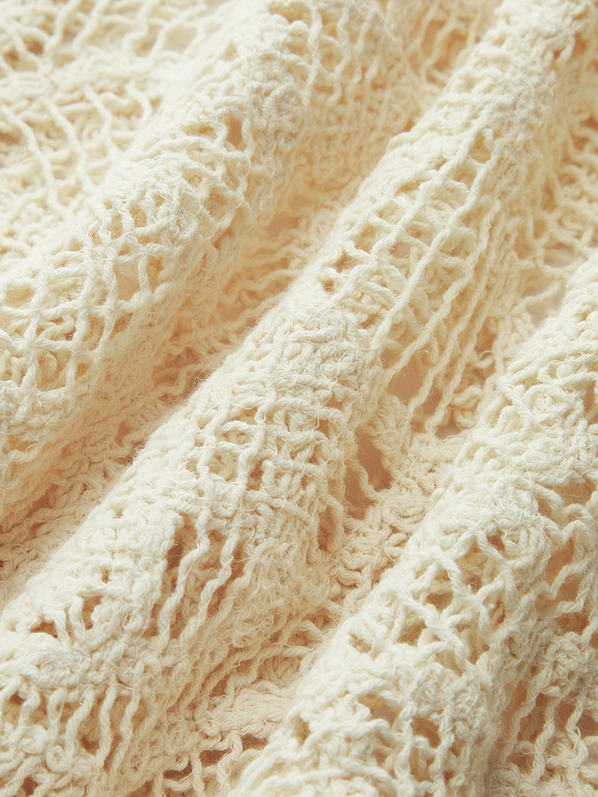 Yarı Şeffaf Tığ İşi Dantel Üst