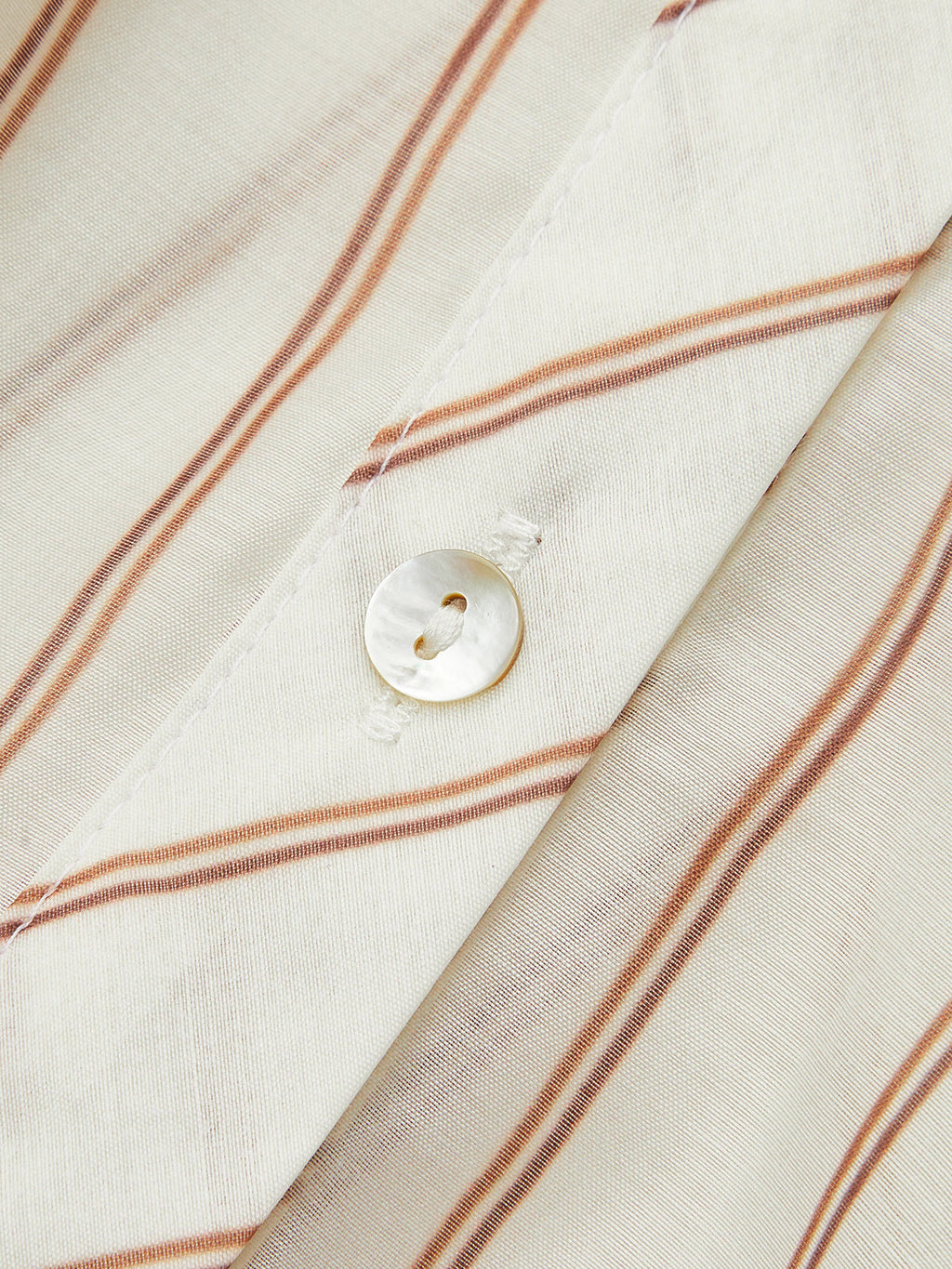 Çizgili Kırpılmış Gömlek (Yarı Şeffaf)