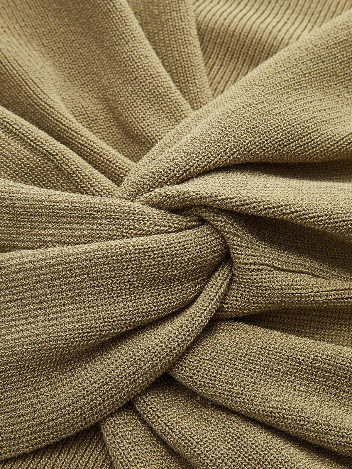 Örgü Büküm Önlü Tank Top