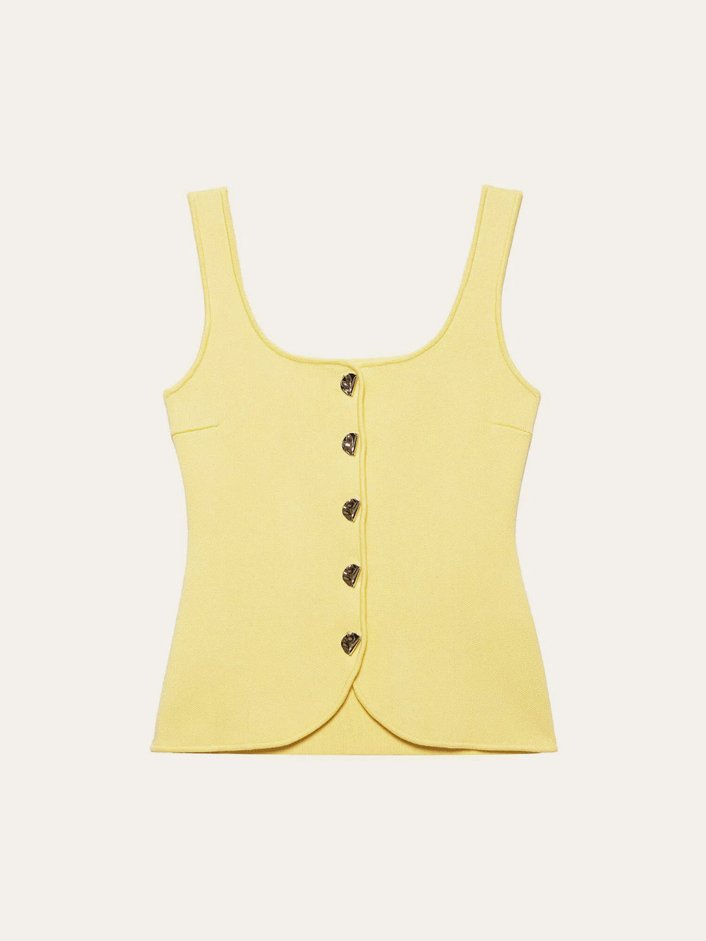 Kavisli Etek Ucu Yivli Örgü Yelek