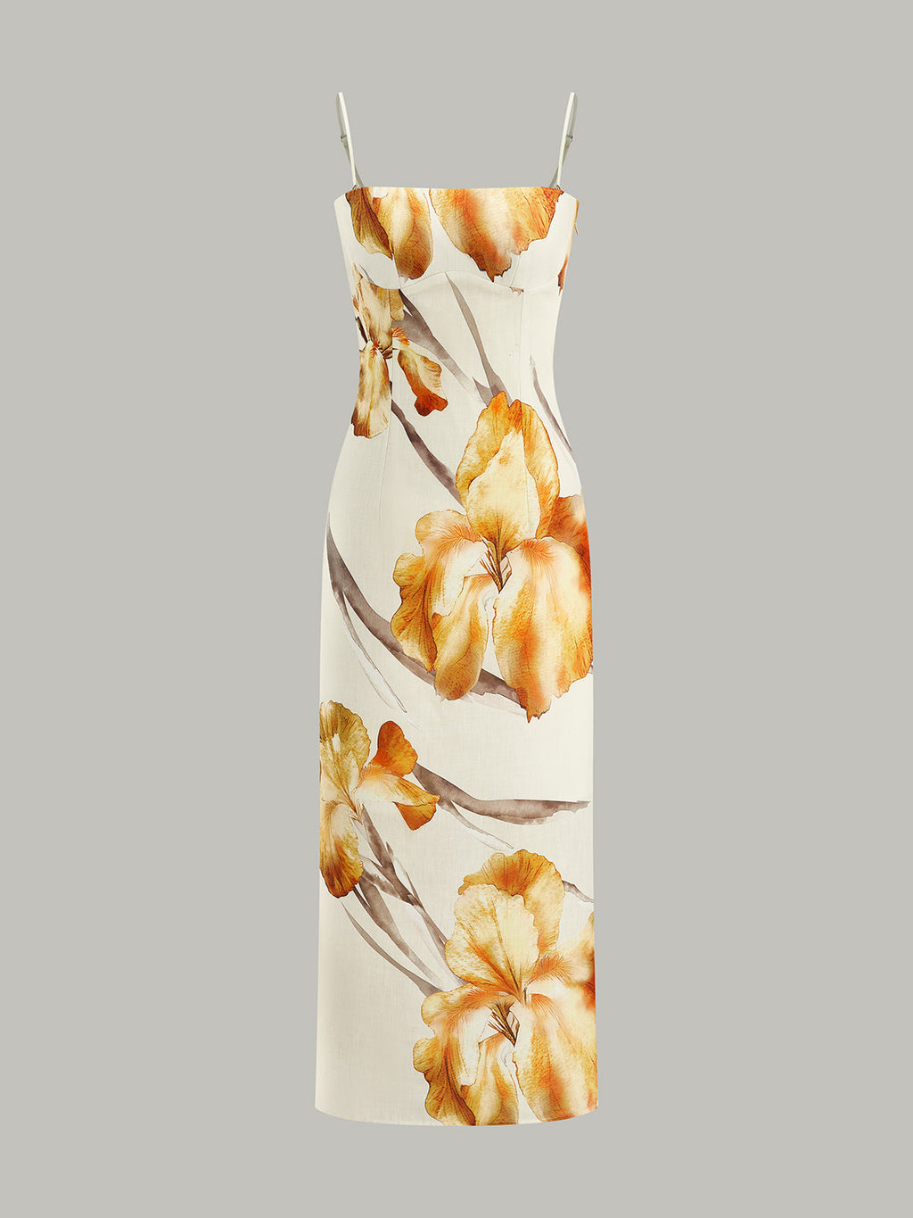 Çiçek Desenli Midi Elbise