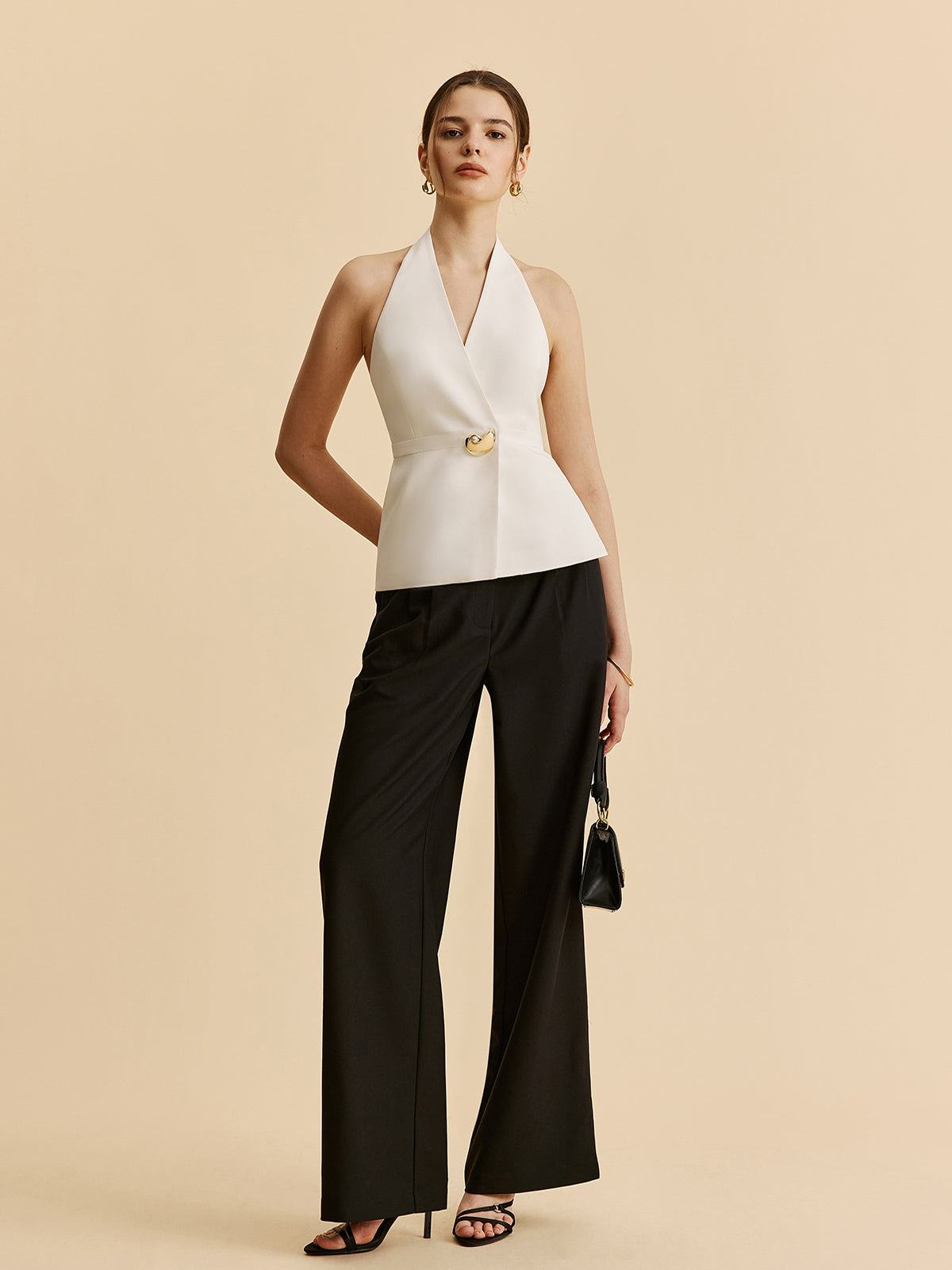 Cepli Halter Wrap Blazer Üst