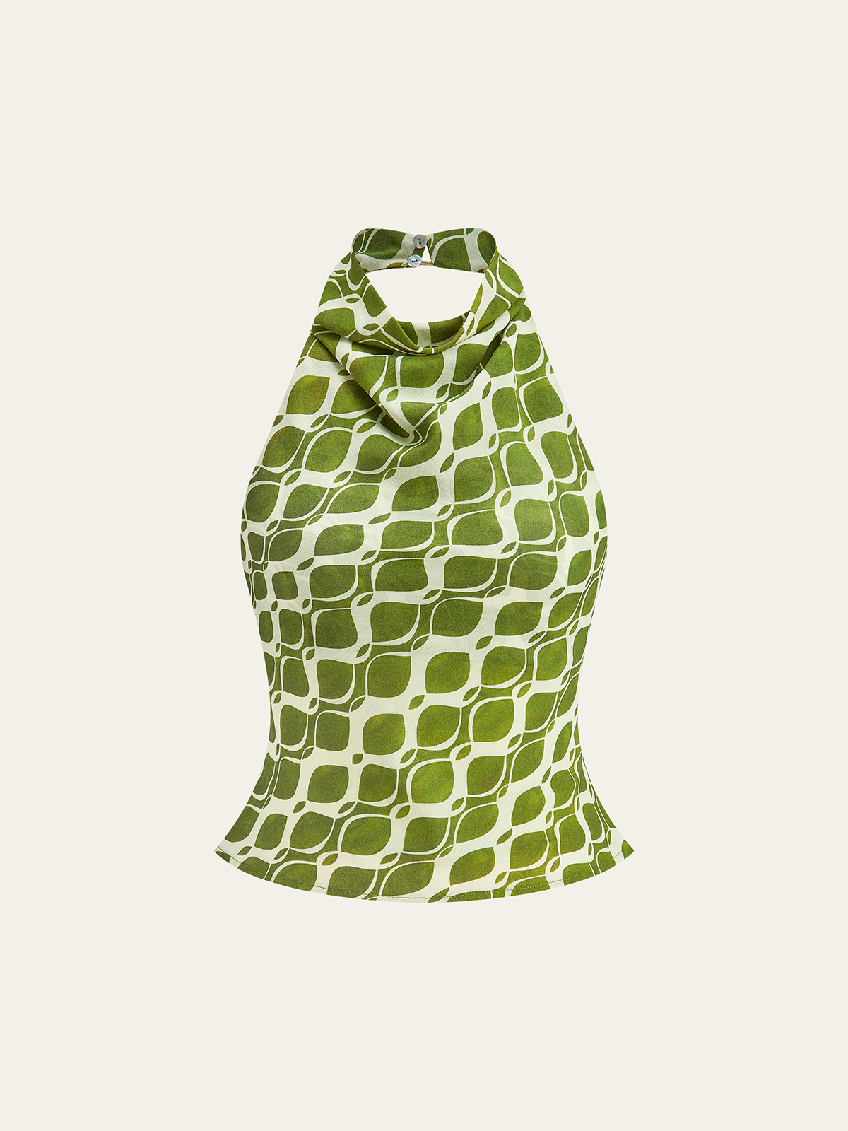 Baskılı Halter Yaka Üst