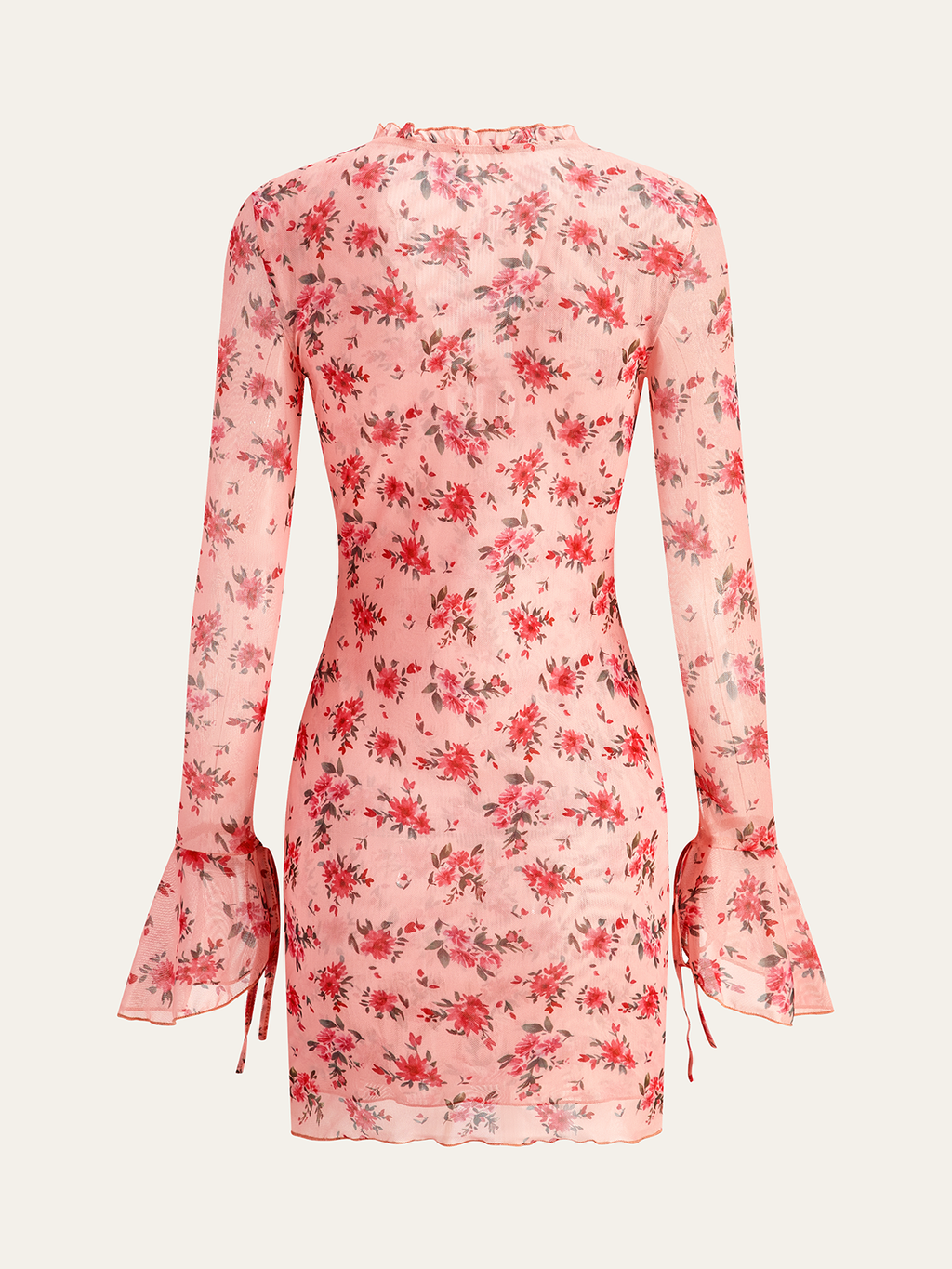 Baskılı Derin V Elbise