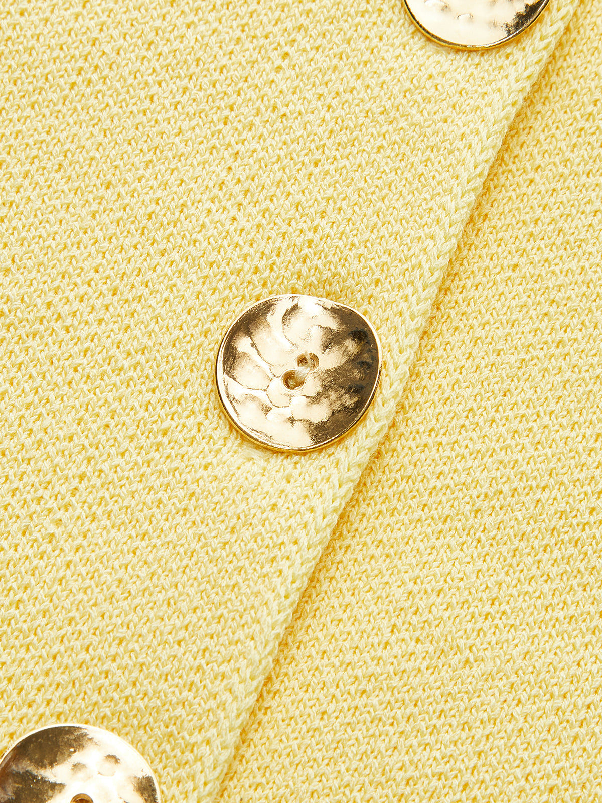 Kolsuz Kare Yaka Düğmeli Bölünmüş Etek Ucu Üst