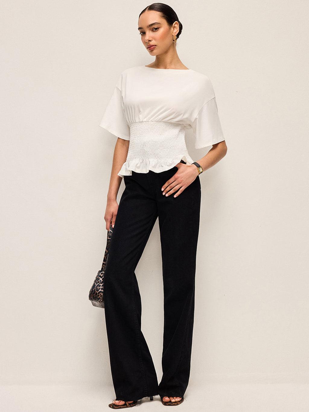 Pamuklu Fırfırlı Bel Üstü