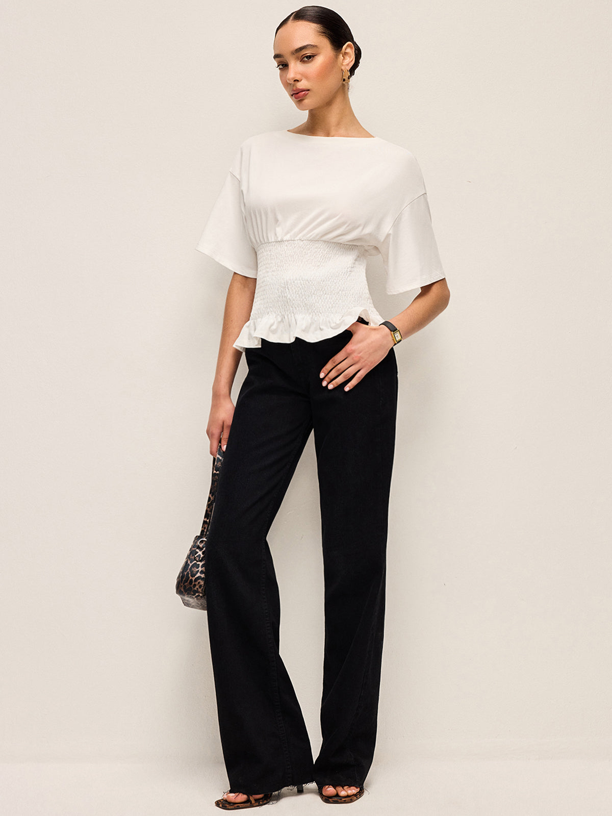 Pamuklu Fırfırlı Bel Üstü