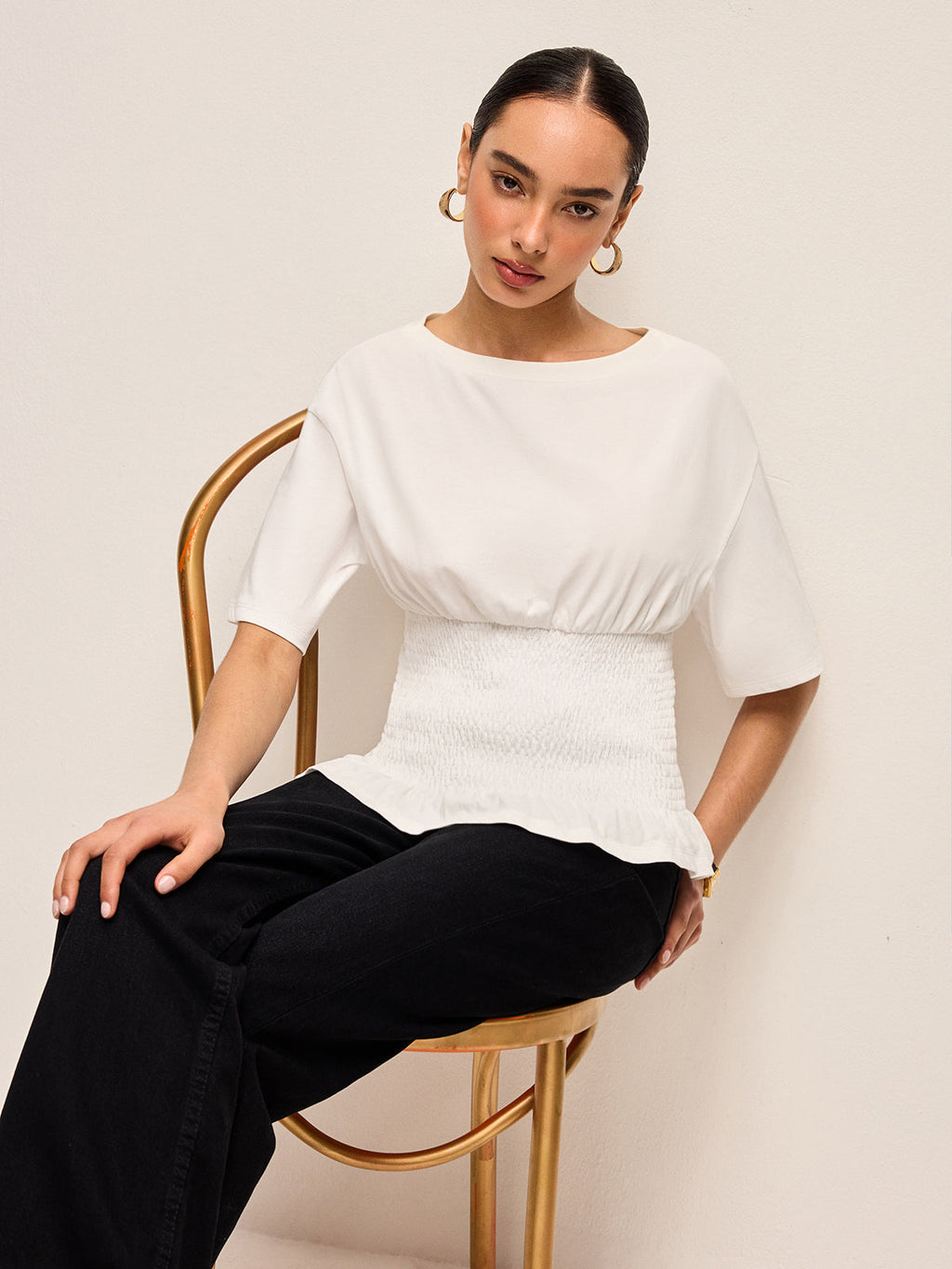 Pamuklu Fırfırlı Bel Üstü