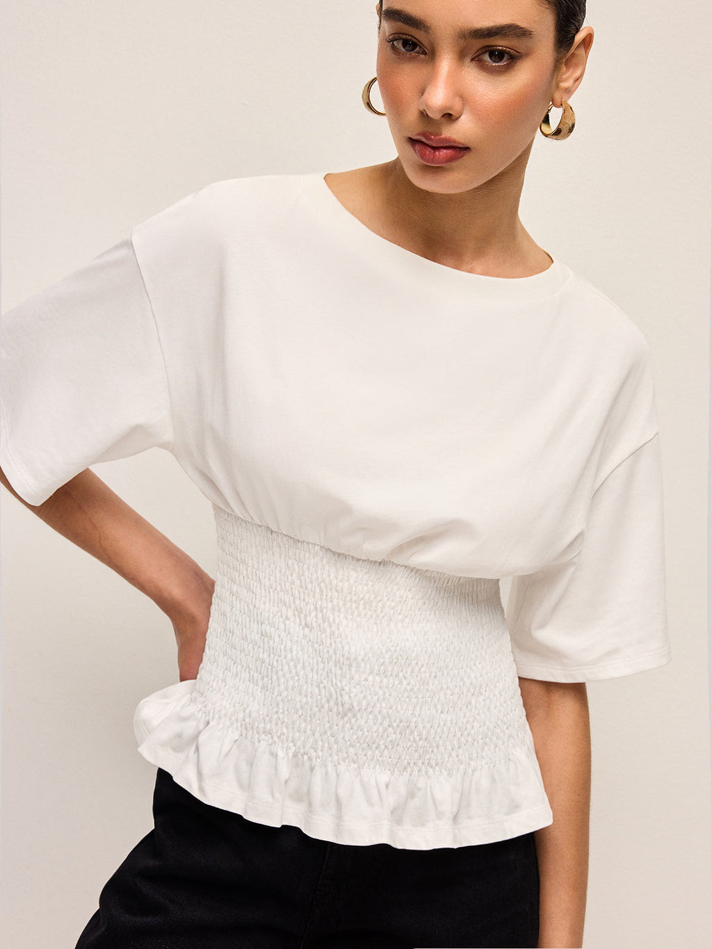 Pamuklu Fırfırlı Bel Üstü