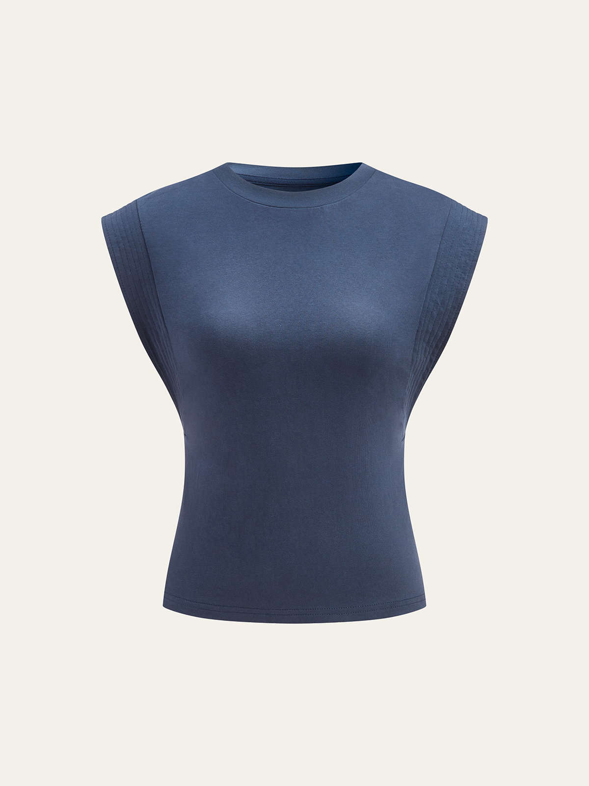 Düz Pileli Kolsuz Üst