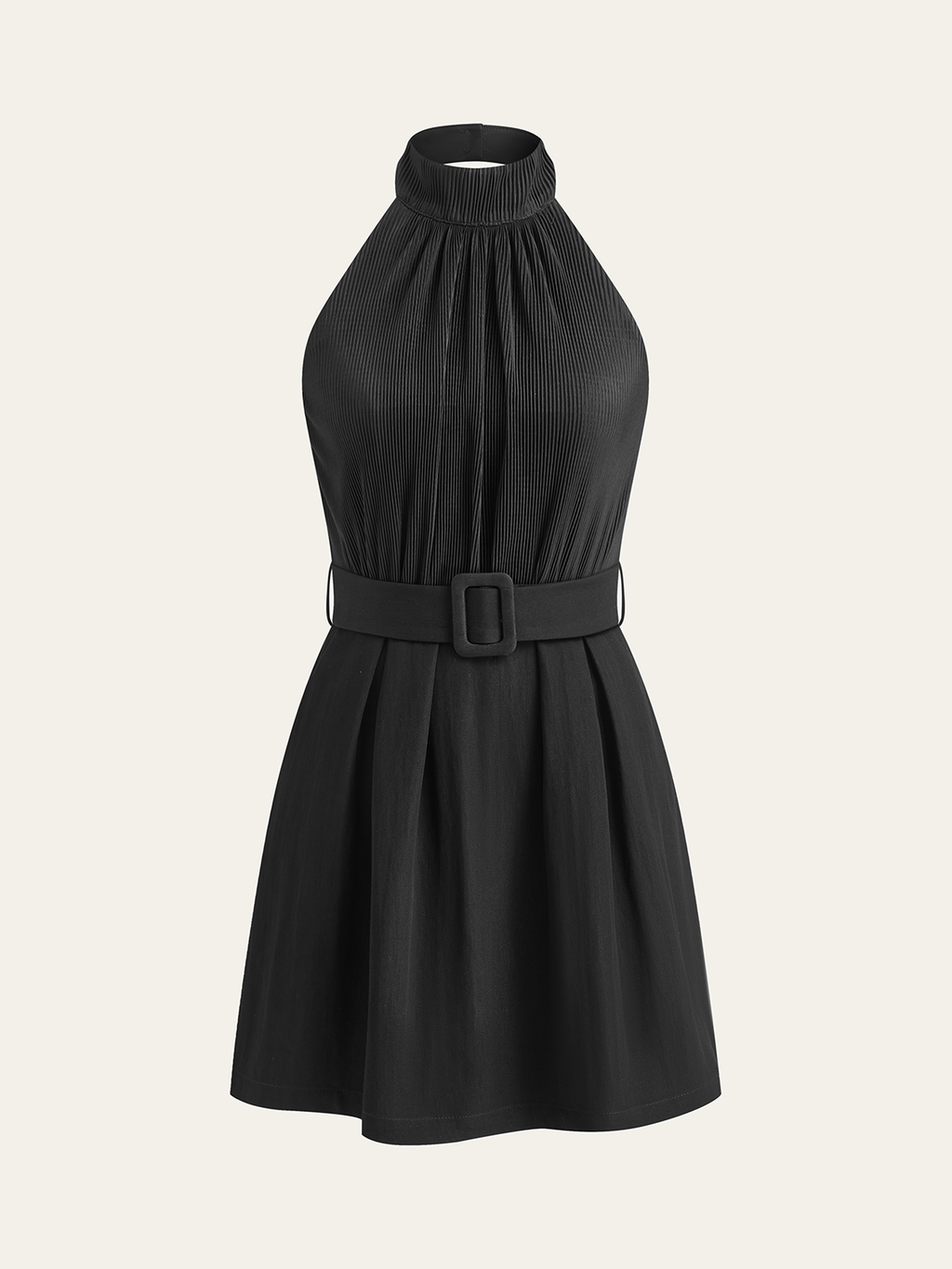 Halter yaka mini elbise