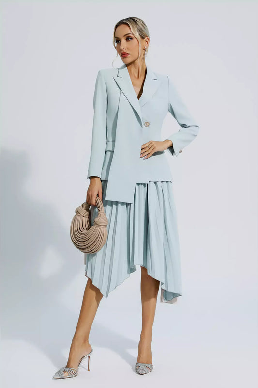 Blaire Gri Dantelli Blazer Takım