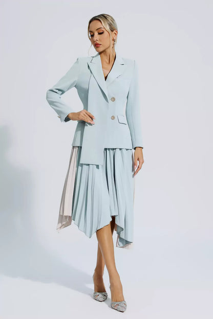 Blaire Gri Dantelli Blazer Takım