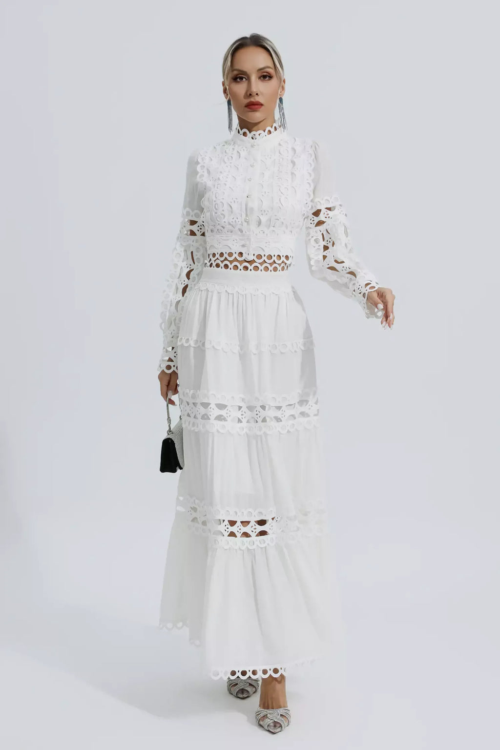 Bonnie Beyaz Dantel İçi Boş Takım