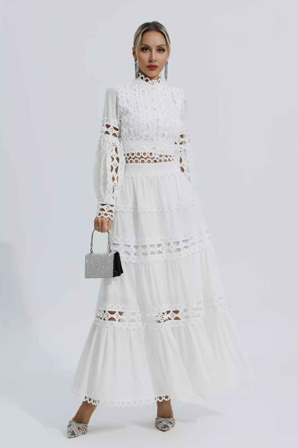 Bonnie Beyaz Dantel İçi Boş Takım