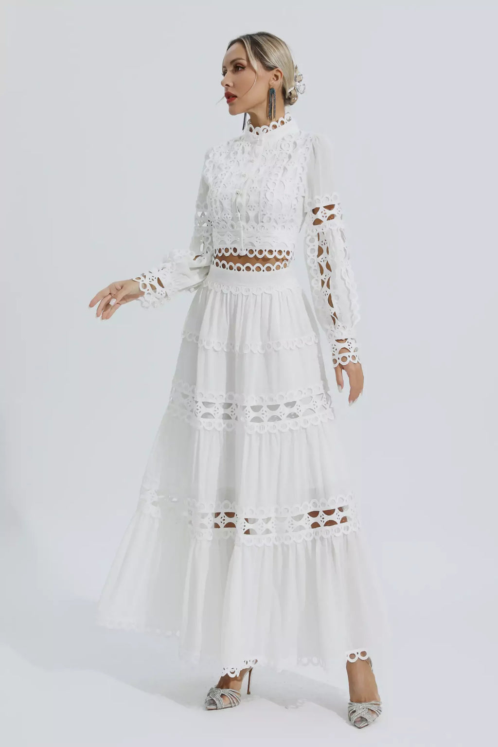 Bonnie Beyaz Dantel İçi Boş Takım