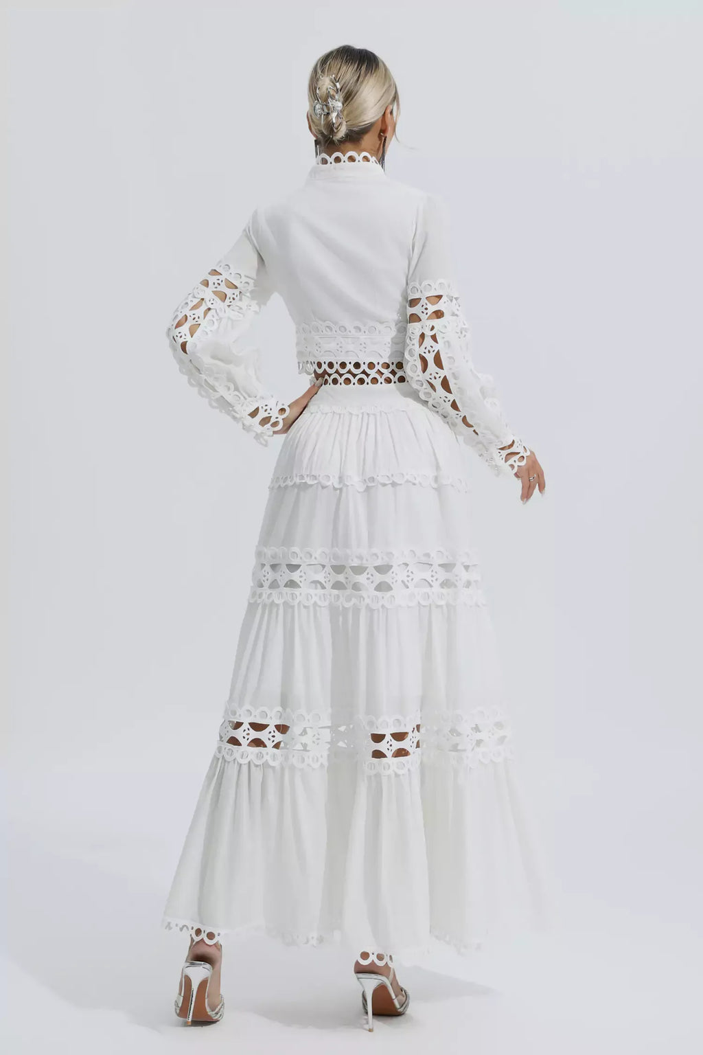 Bonnie Beyaz Dantel İçi Boş Takım