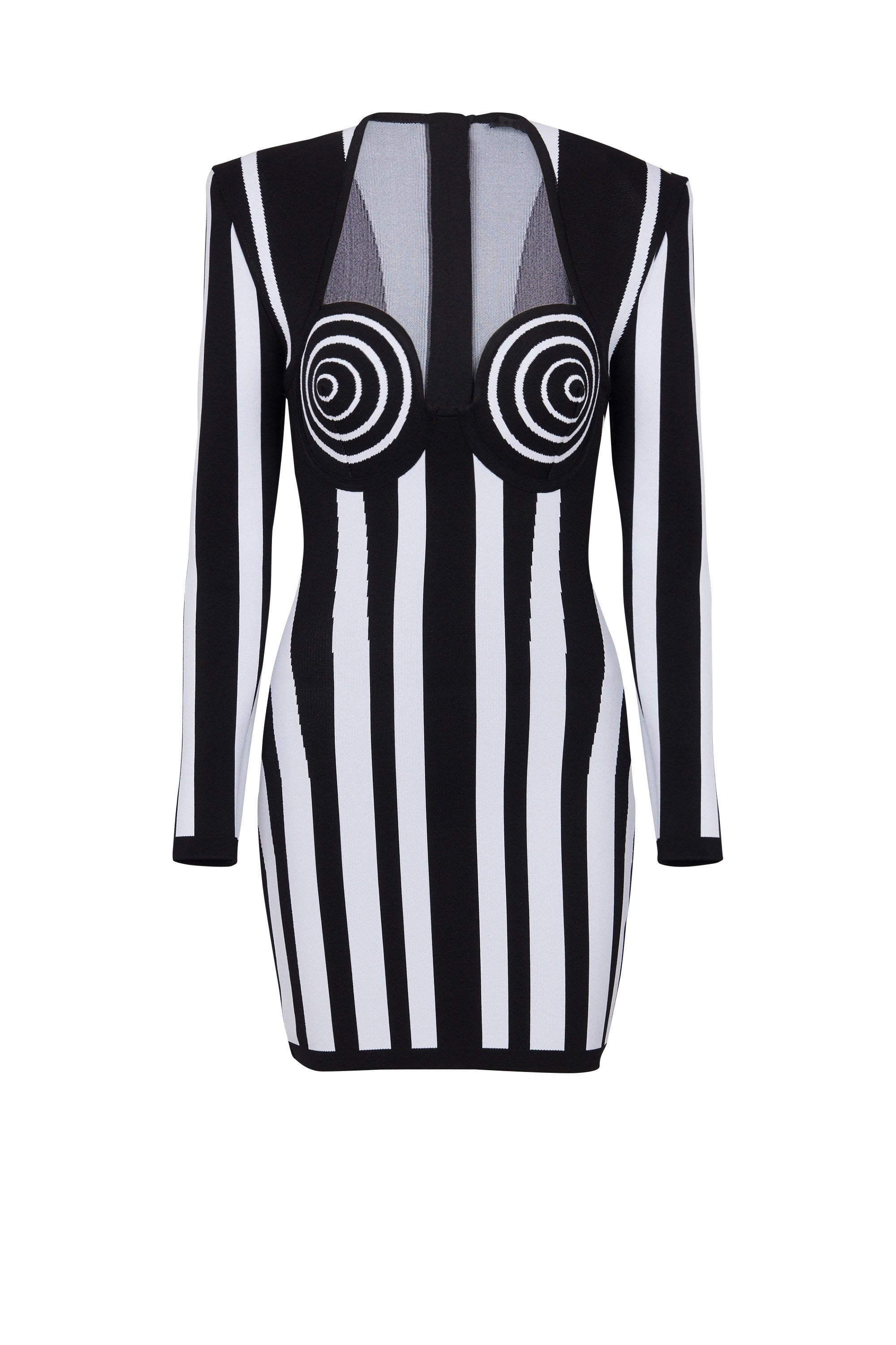 Doris Sweetheart Çizgili Triko Mini Elbise