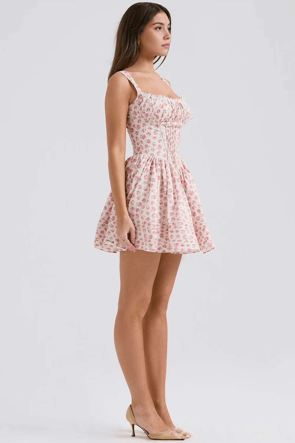 Sofia Dikiş Detay Mini Elbise