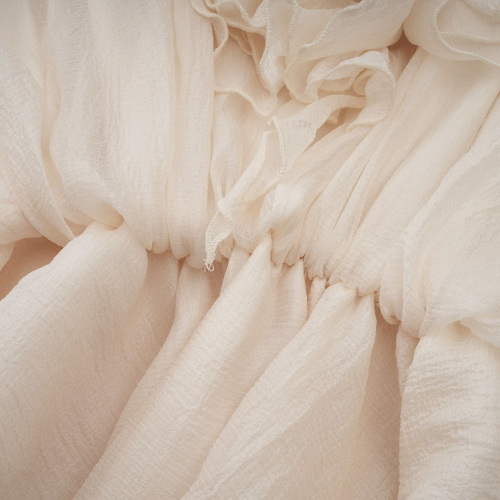 Zéphyrine Çiçek Aplikeli Katlı Mini Elbise