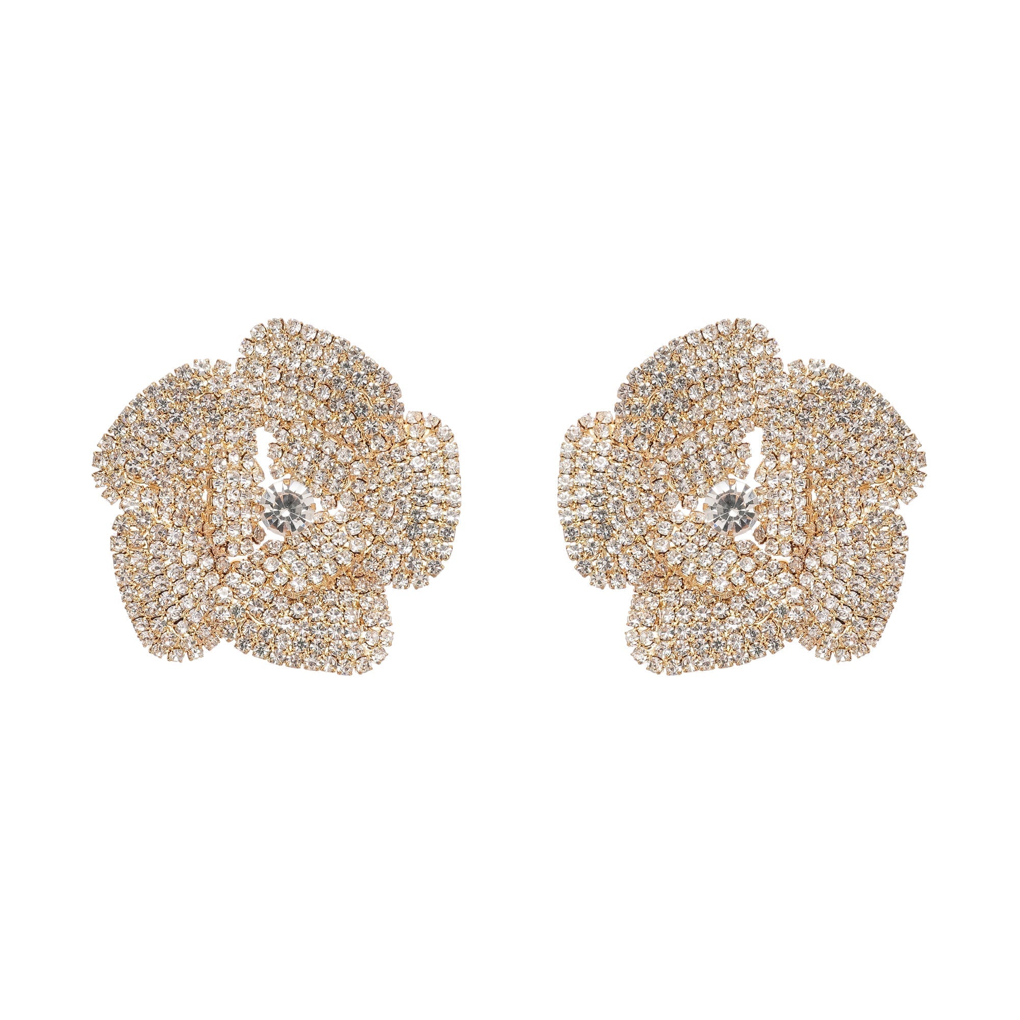 Saira Kristal Süslemeli Çiçek Küpe