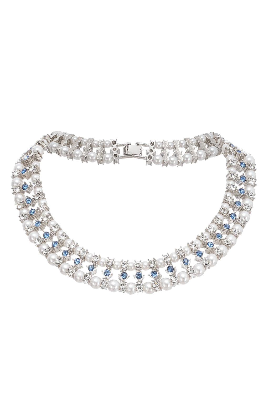 Kristal Süslemeli İnci Kolye