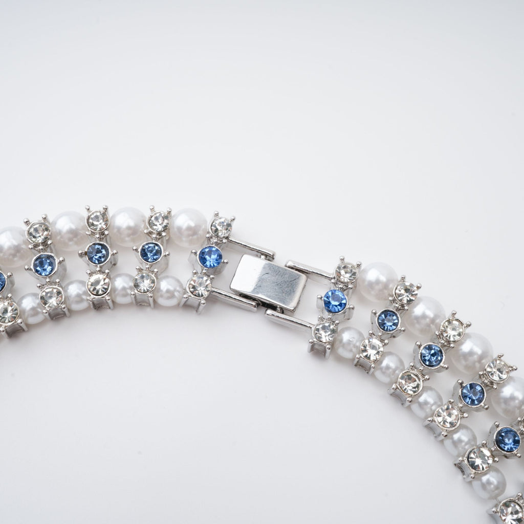 Alana Kristal Süslemeli Suni İnci Kolye