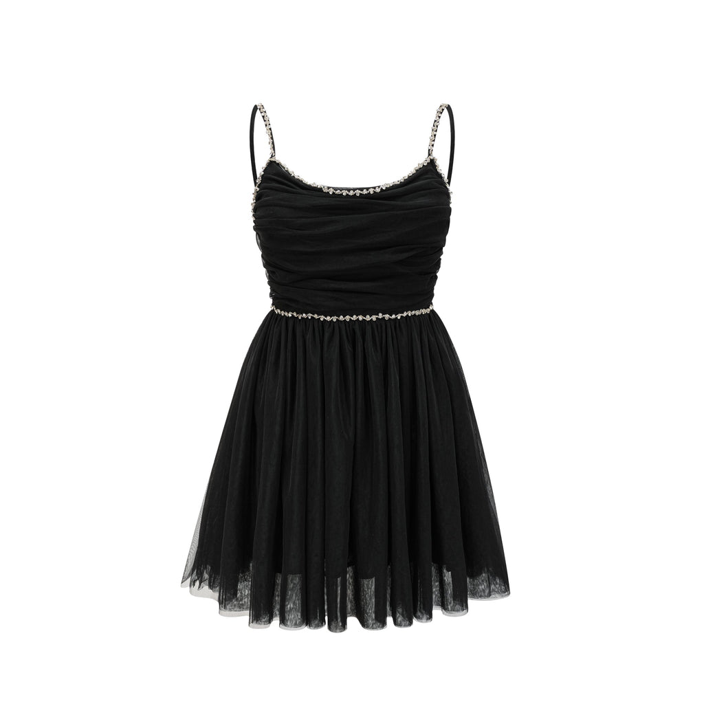 Catriona tül mini elbise