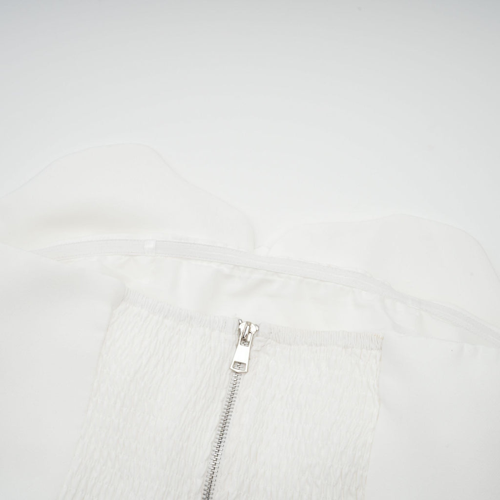 Pénélope Beyaz Çiçekli Düşük Omuzlu Üst