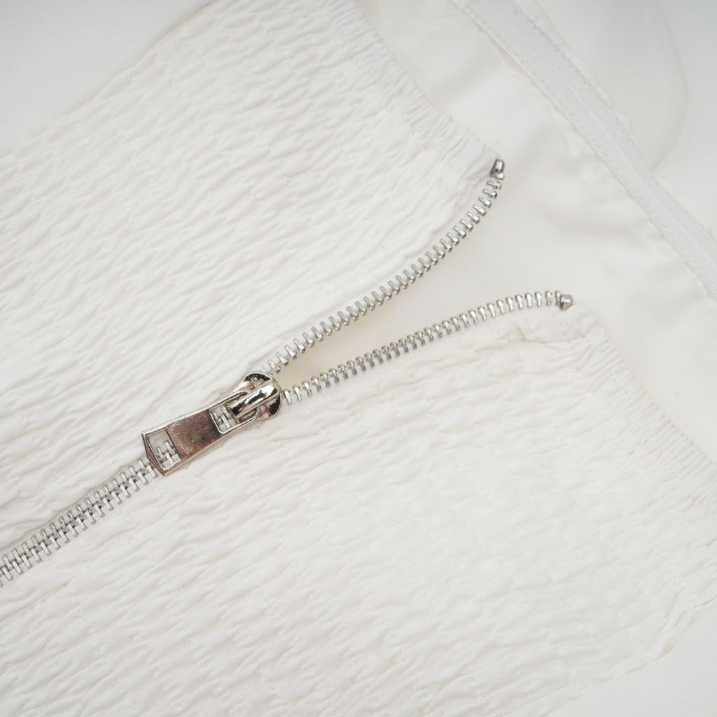 Pénélope Beyaz Çiçekli Düşük Omuzlu Üst