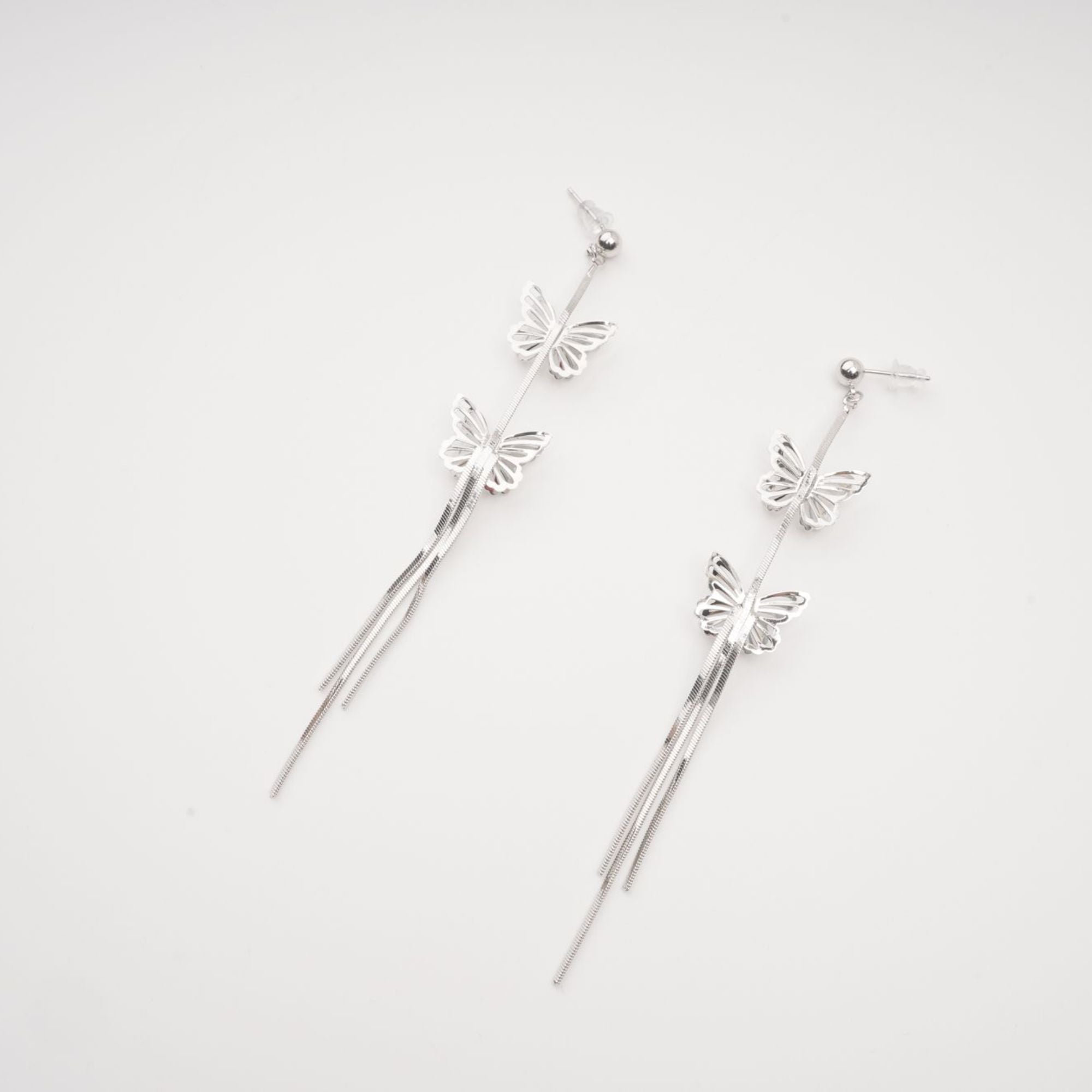 Bella Gümüş Kelebek Damla Küpe