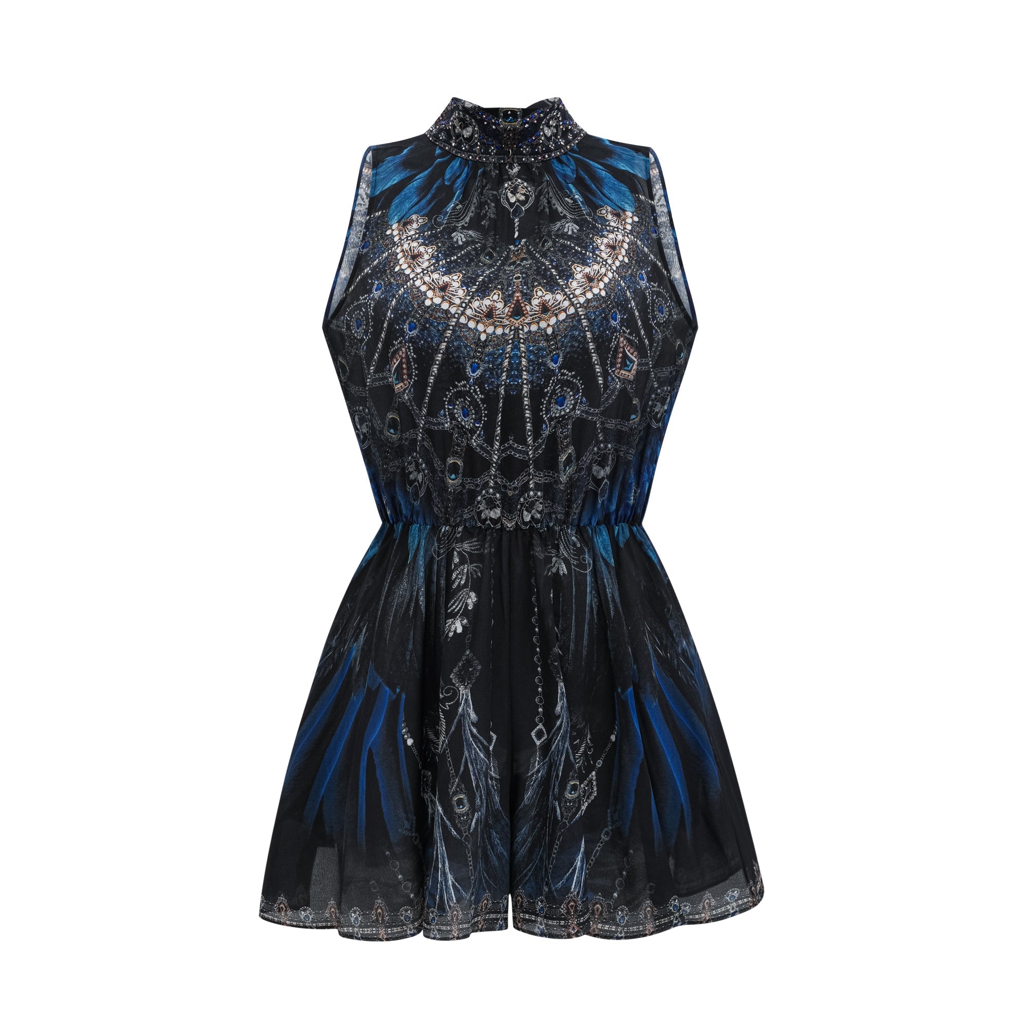 Margaux desenli mini elbise