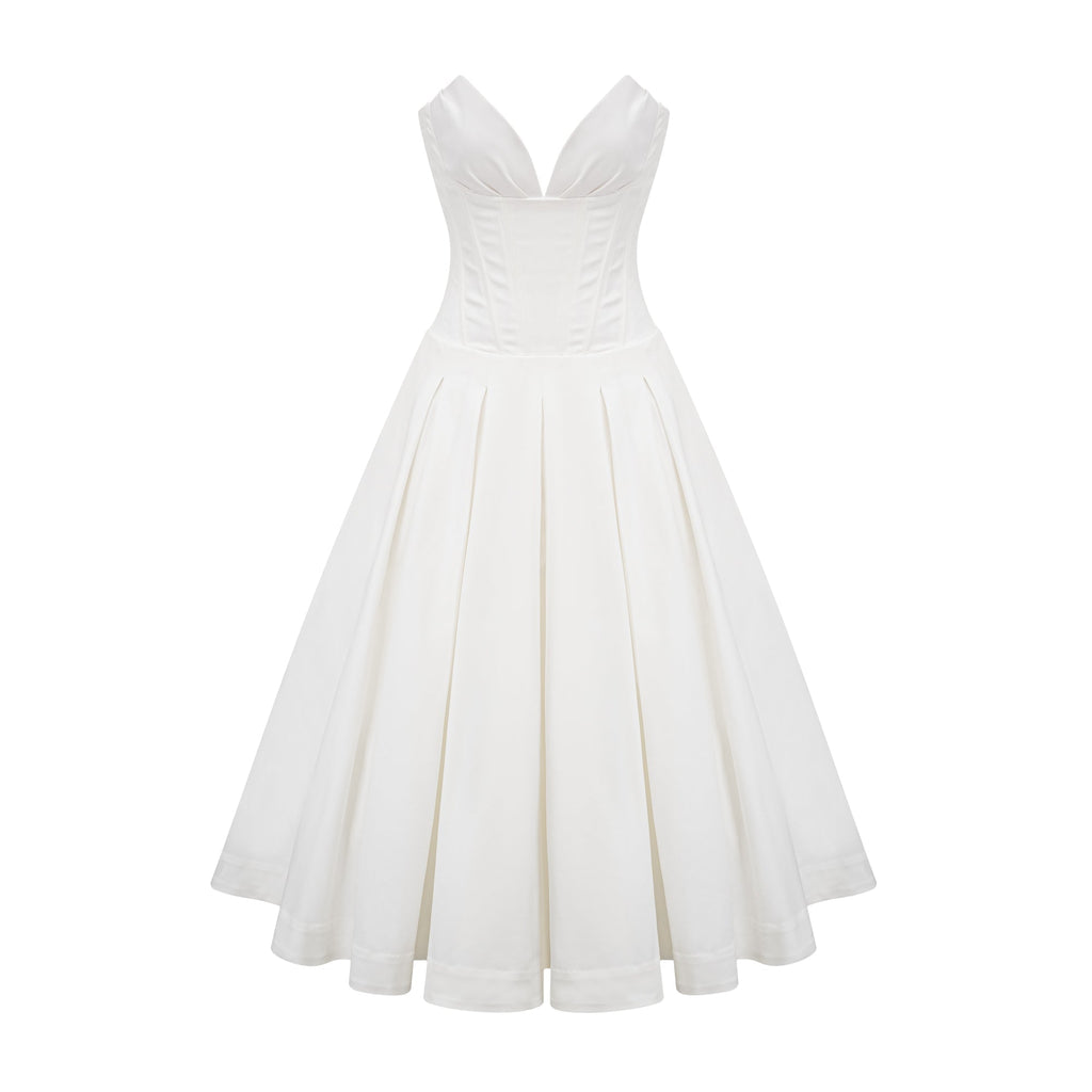 Katherine korse midi Beyaz