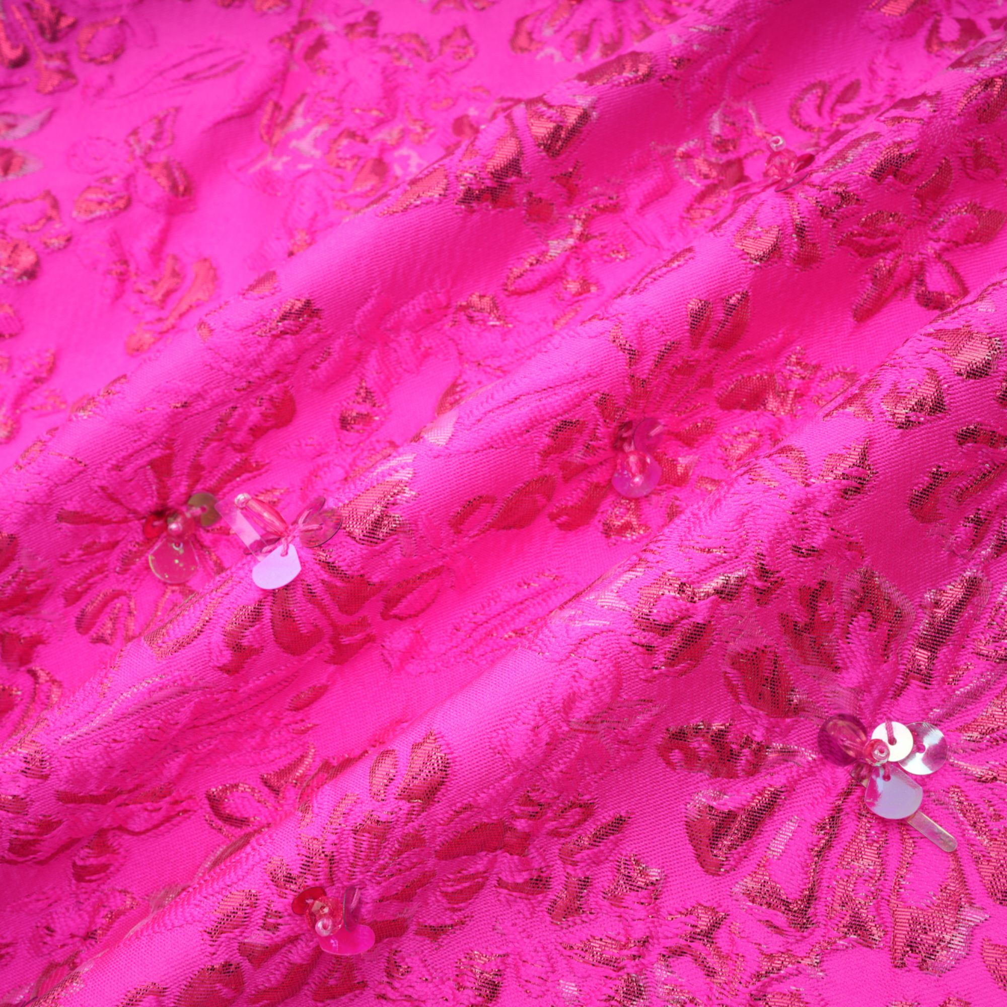 Floransa Tarzı Çiçek Aplikeli Mini Elbise