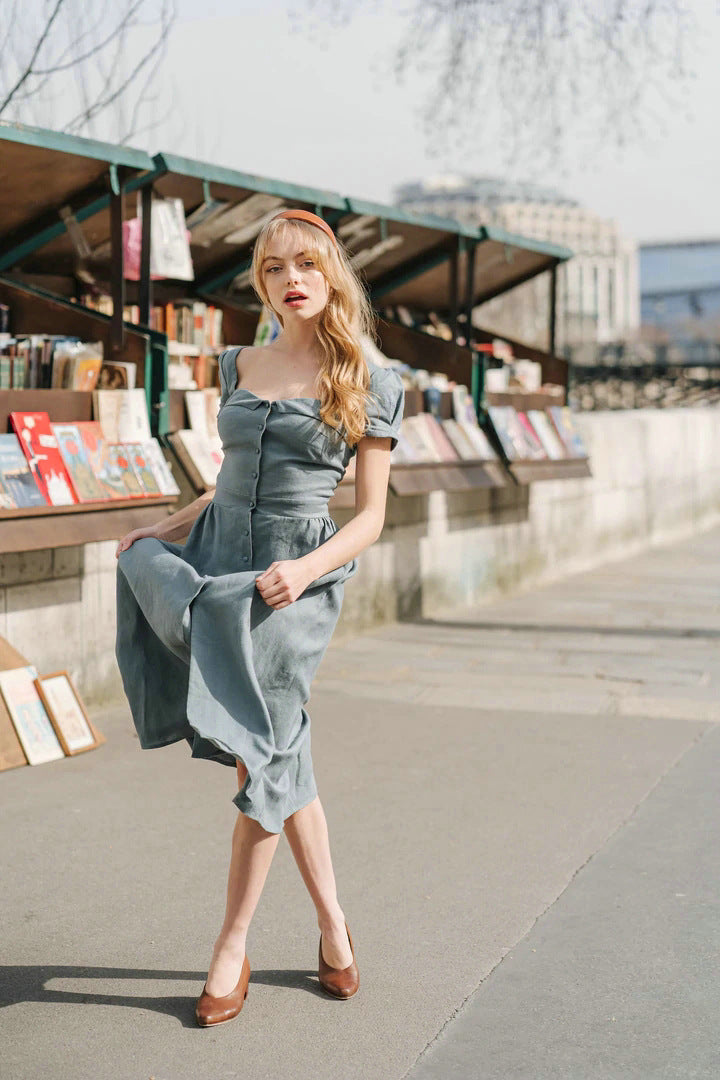 Estelle Keten Elbise