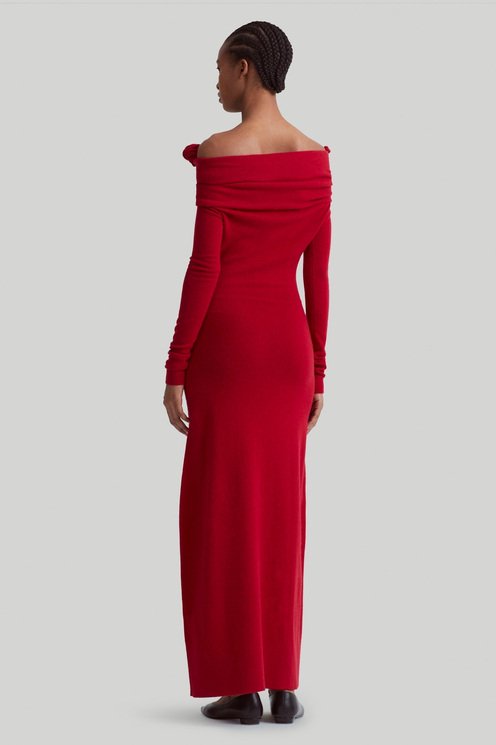 Evelyn Çiçek Aplikeli Tek Omuzlu Maxi Elbise